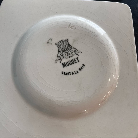 Gien France Dessert Plates Lily Of The Valley Set Of Four 5.5” X 5.5” - Picture 2 of 14